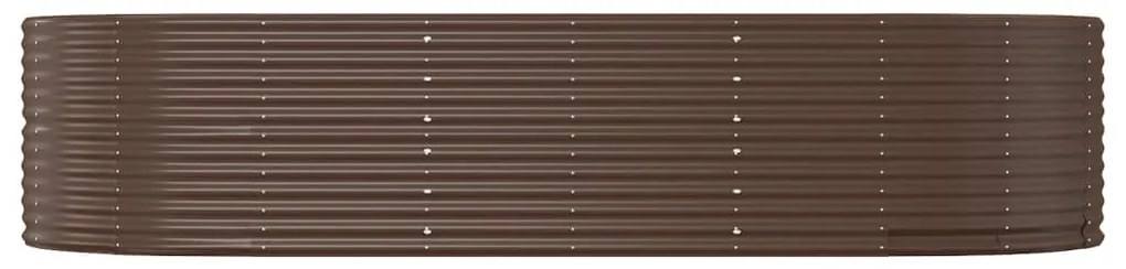 vidaXL Ζαρντινιέρα Καφέ 291x140x68 εκ. Ατσάλι με Ηλεκτρ. Βαφή Πούδρας