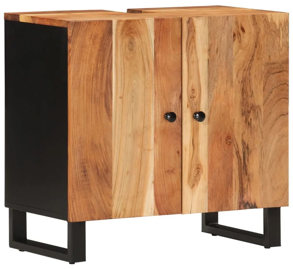vidaXL Έπιπλο Νιπτήρα 62 x 33 x 58 εκ. Μασίφ Ξύλο Ακακίας &amp; Επεξ. Ξύλο