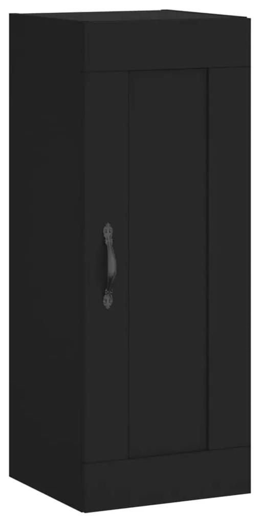 vidaXL Ντουλάπι Τοίχου Μαύρο 34,5 x 34 x 90 εκ. από Επεξεργασμένο Ξύλο