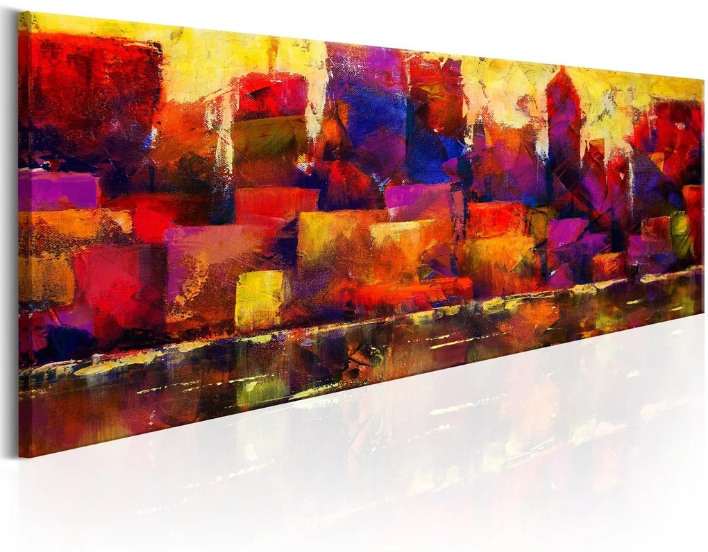 Πίνακας - Colourful City Skyline 135x45