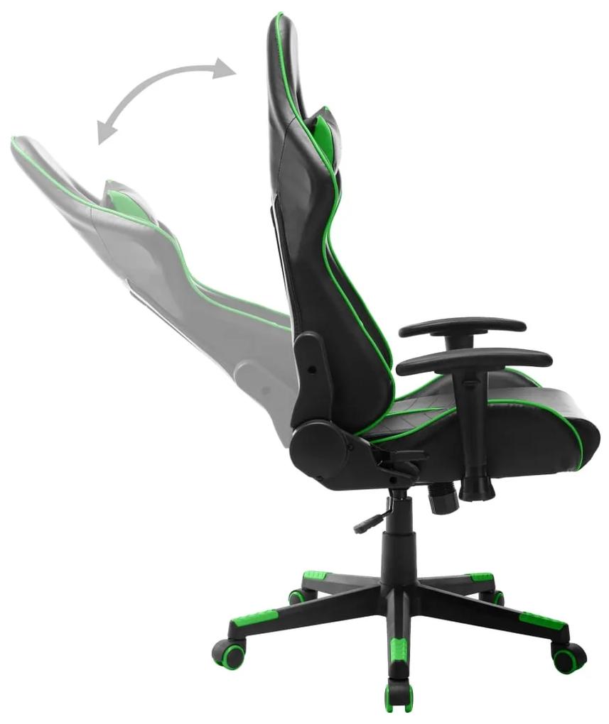vidaXL Καρέκλα Gaming Μαύρο / Πράσινο από Συνθετικό Δέρμα