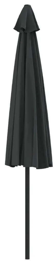 vidaXL Ομπρέλα Βεράντας Ημικυκλική Μαύρη 300x155x223 εκ. Ιστός Αλουμ.