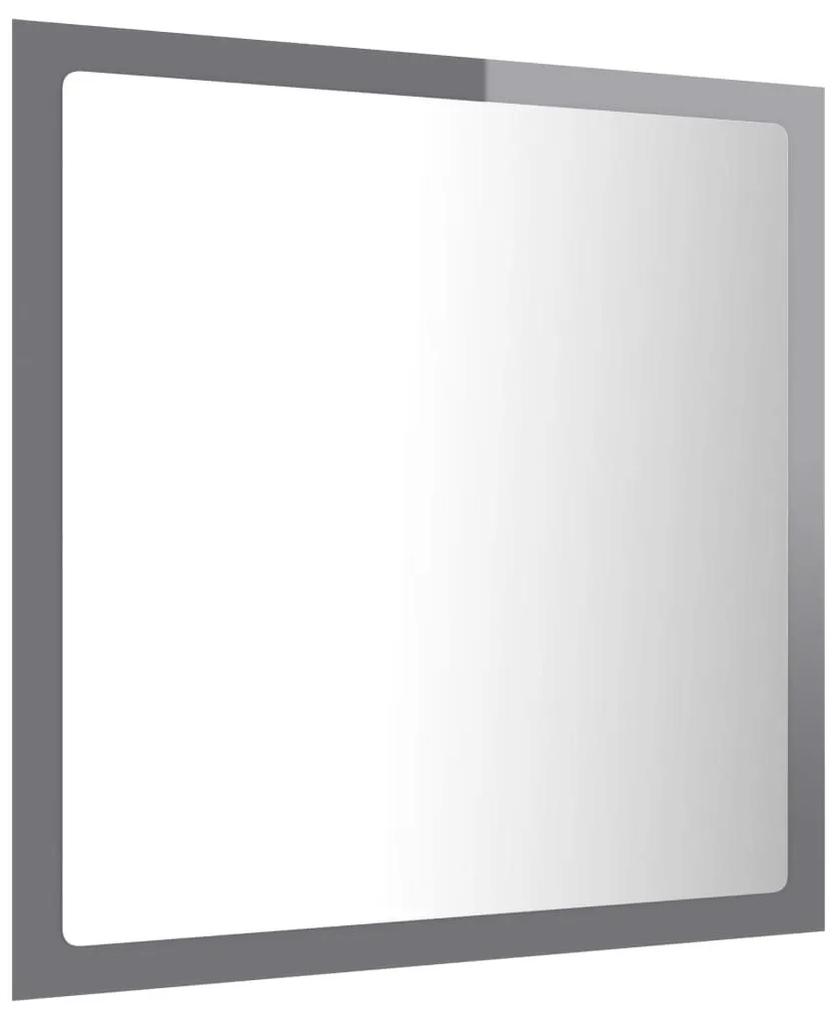 Καθρέφτης Μπάνιου με LED Γυαλ. Γκρι 40x8,5x37 εκ. Ακρυλικός - Γκρι