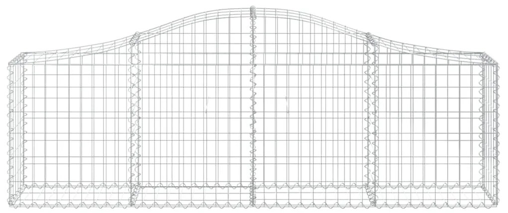 vidaXL Συρματοκιβώτια Τοξωτά 10 τεμ. 200x30x60/80 εκ. Γαλβαν. Ατσάλι