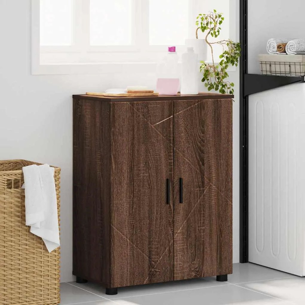 vidaXL Ντουλάπι Μπάνιου Καφέ δρυς 60 x 35 x 80 εκ Επεξεργασμένο ξύλο
