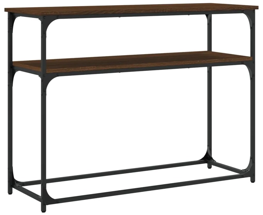vidaXL Τραπέζι Κονσόλα Καφέ Δρυς 100x35,5x75 εκ. Επεξεργασμένο Ξύλο