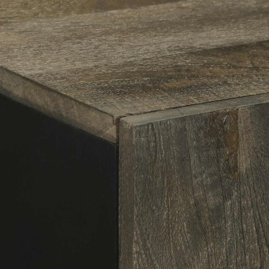 Σκευοθήκη μαύρο 90x33x75 cm μασίφ ξύλο Μάνγκο 4017712