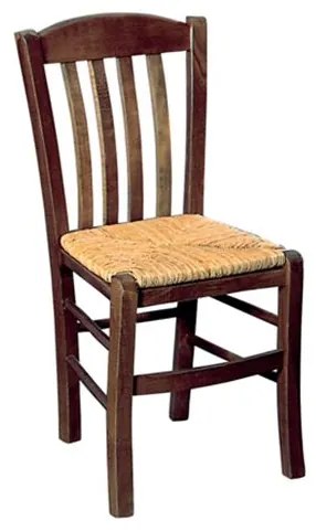 Ρ966,Ε2 CASA Καρέκλα Οξιά Βαφή Εμποτισμού Καρυδί, Κάθισμα Ψάθα  42x45x88cm Ξύλο/Ψάθα, , 1 Τεμάχιο