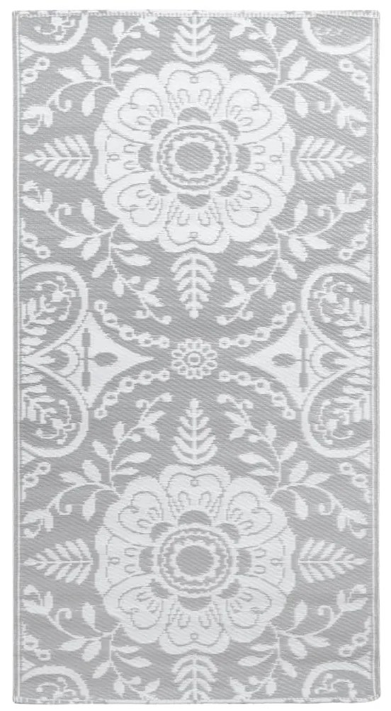 vidaXL χαλί εξωτερικού χώρου ARAKIL ανοιχτό γκρι 160x230 cm PP