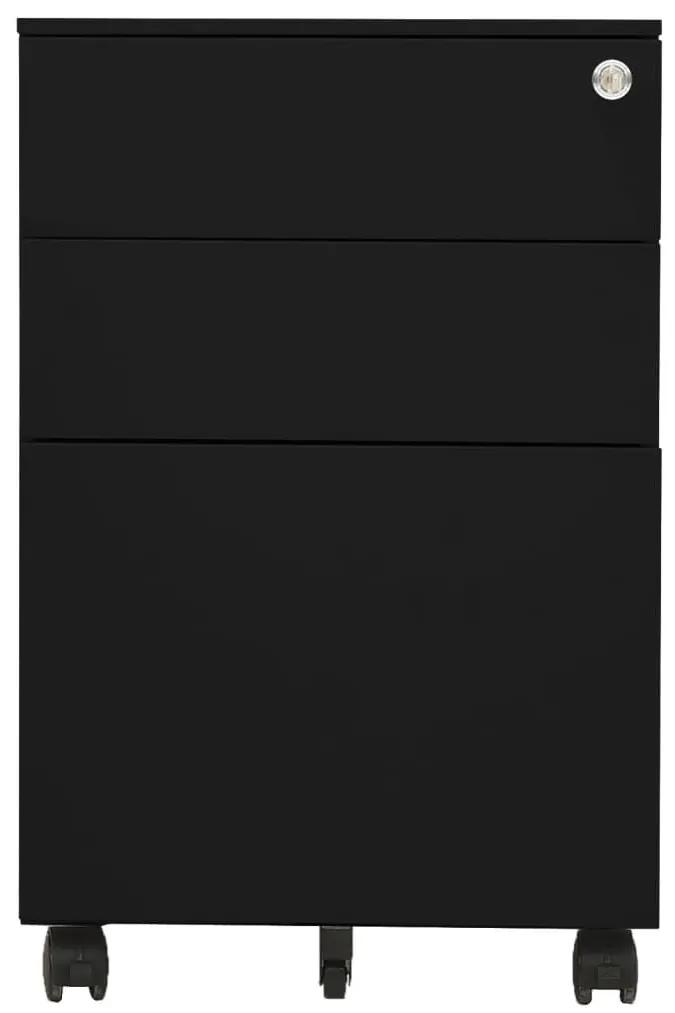 Αρχειοθήκη Φορητή Μαύρη 39 x 45 x 60 εκ. Ατσάλινη - Μαύρο