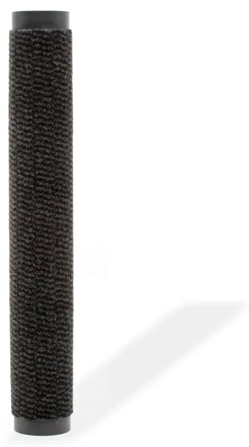 vidaXL Πατάκι Απορροφητικό Σκόνης Ορθογώνιο Μαύρο 120x180 εκ. Θυσανωτό