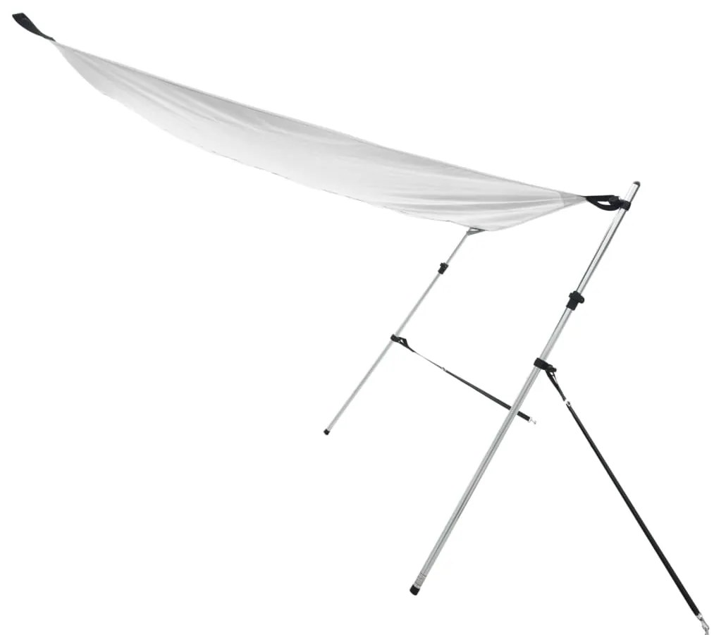 vidaXL Επέκταση Σκιάστρου Σχήμα Τ Λευκή 170x208x(115-183) εκ.