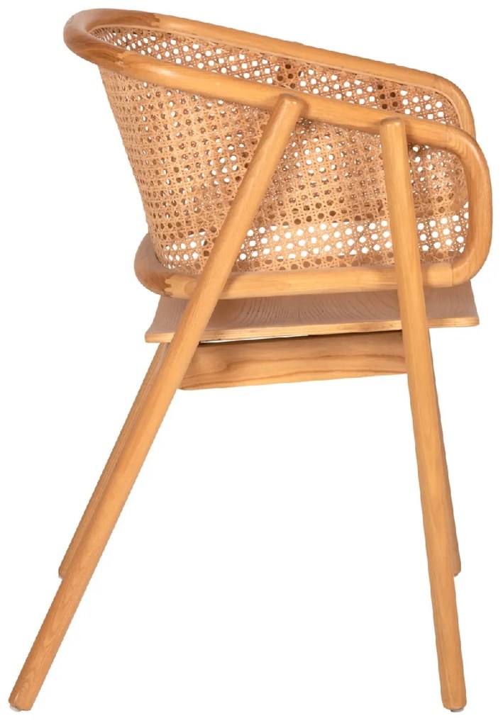 ΠΟΛΥΘΡΟΝΑ KENLEE HM9872 ΦΡΑΞΙΝΟΣ ΚΑΙ ΦΥΣΙΚΟ RATTAN RATTAN ΣΕ ΦΥΣΙΚΟ 57,5x55x81Yεκ.