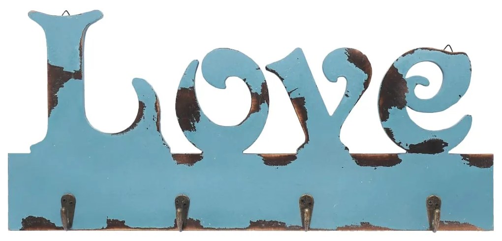 vidaXL Κρεμάστρα Τοίχου «LOVE» 50 x 23 εκ.