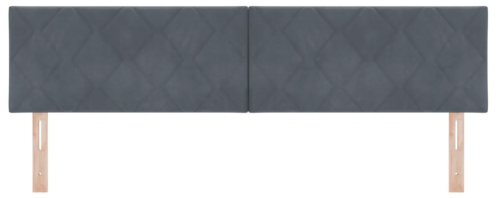 vidaXL LED Κεφαλάρι Σχεδιασμού Διαμαντιών Σκούρο Γκρι 180 εκ Βελούδο