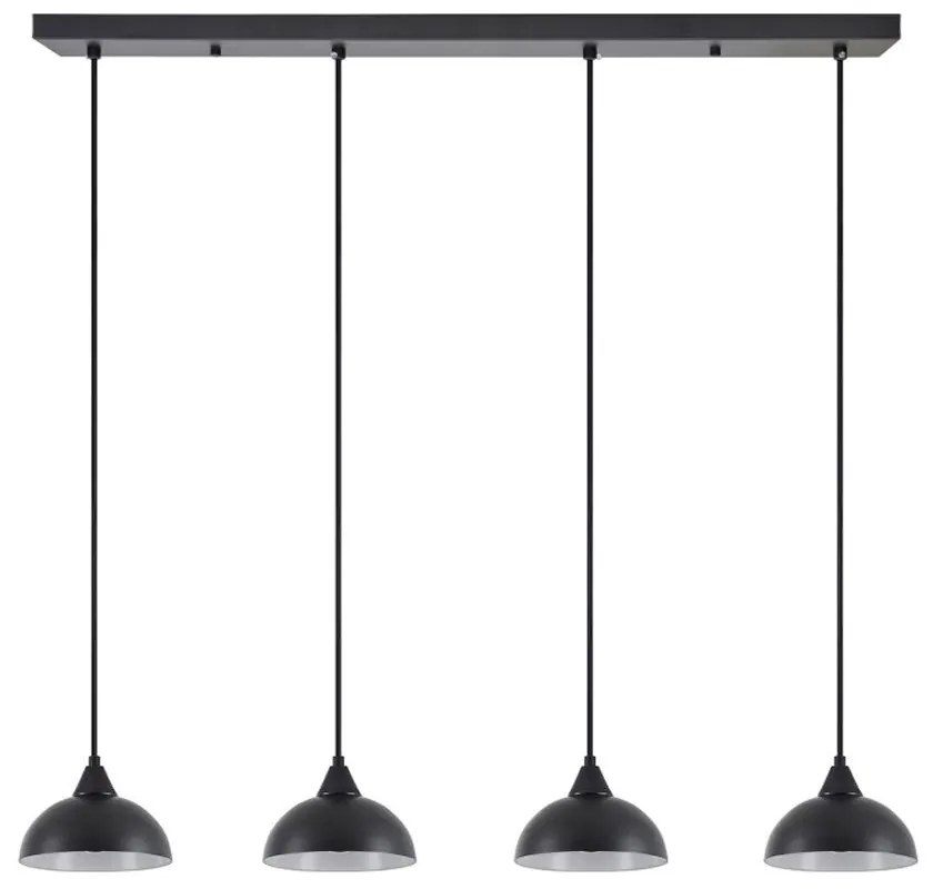 Φωτιστικό Οροφής - Ράγα Adept 77-9056 85x15x300cm 4xE27 60W Black Homelighting Metal