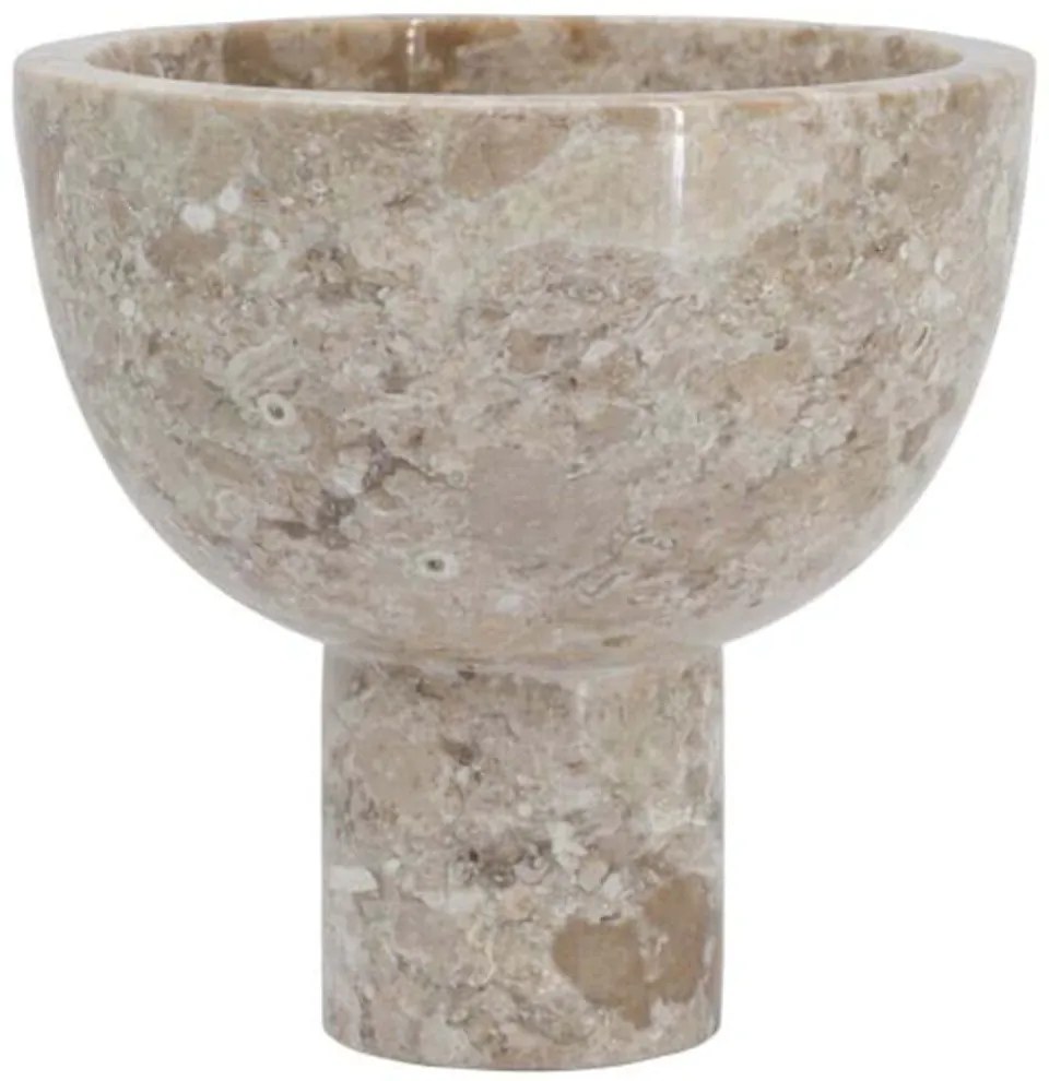 Διακοσμητικό Μπωλ Marble 86456 15x15x15cm Beige Artekko Μάρμαρο