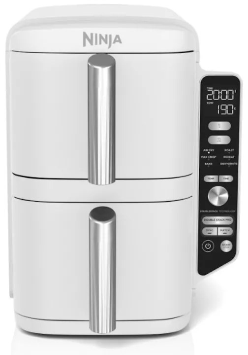 Ninja SL400EUWH, 2470W, 9,5 l, 2 καλάθια, 6 προγράμματα, λειτουργίες Max Crisp, Sync and Match, Λευκό