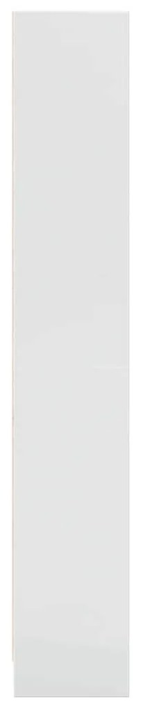 vidaXL Βιβλιοθήκη Γυαλιστερό Λευκό 60x24x143 εκ. Επεξεργασμένο Ξύλο
