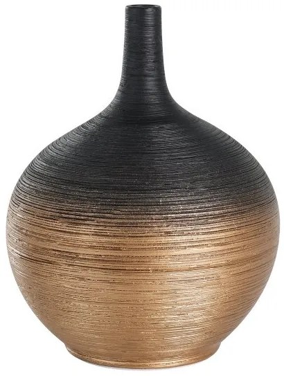 Βάζο Κεραμικό Μαύρο-Χρυσό Φ18cm Saryksu 421414 Eglo 421414