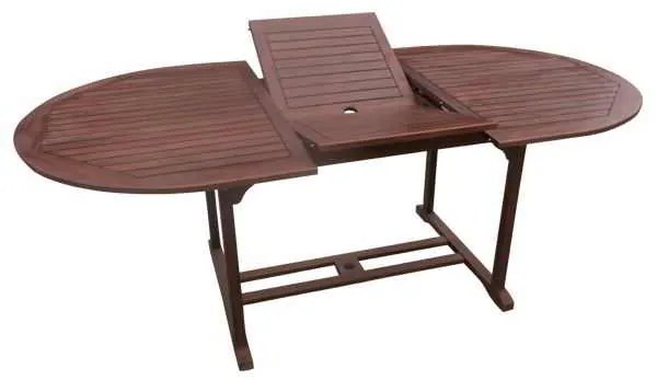 Τραπέζι GARDEN150+50x100cm Oval Επεκτ.Acacia