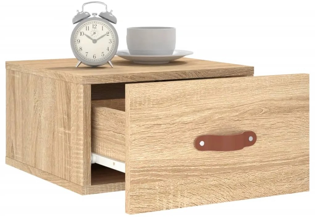 vidaXL Κομοδίνα Επιτοίχια Sonoma Δρυς 35 x 35 x 20 εκ.