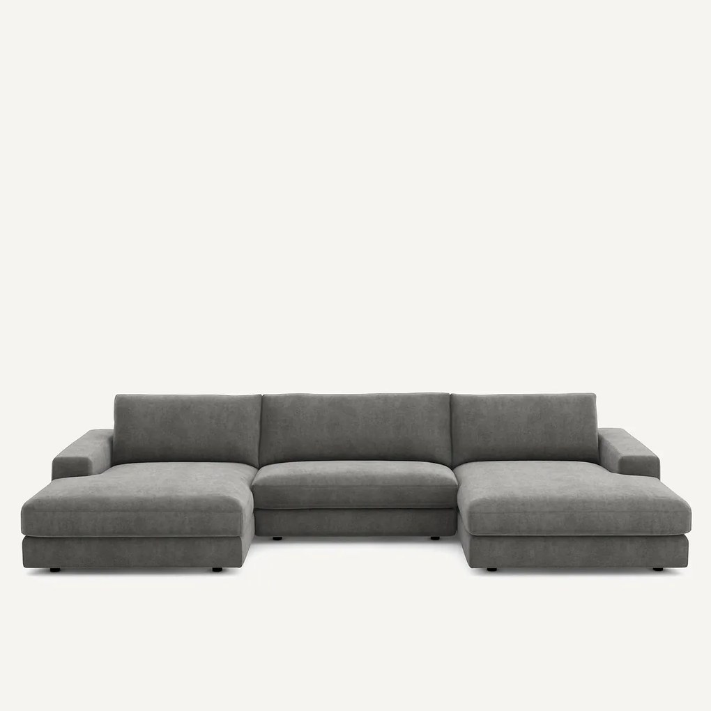 Καναπές 5 θέσεων από βισκόζη και πολυεστέρα, Skander