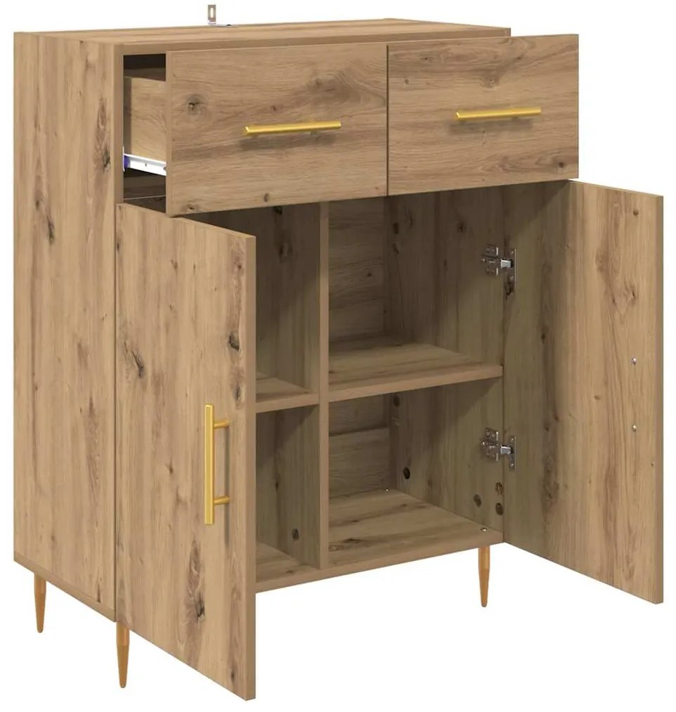 vidaXL Πλαϊνό γραφείο με συρτάρι Artisan Oak 69,5 x 34 x 90 εκ.