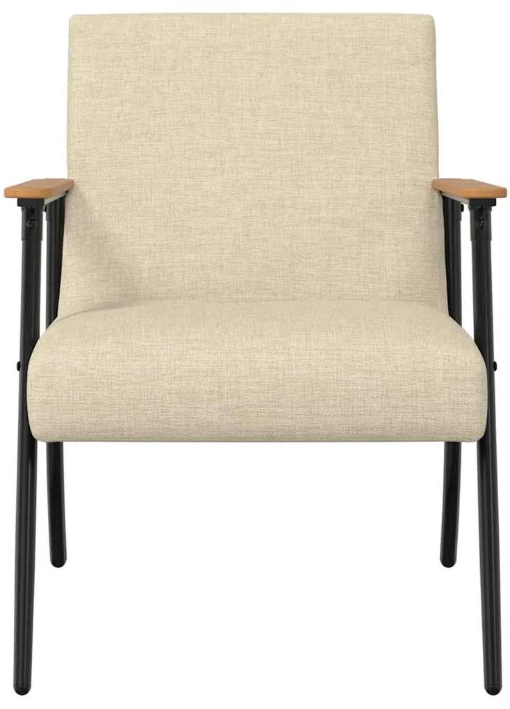 vidaXL Πολυθρόνα Κρεμ 59 x 75 x 78 εκ ύφασμα