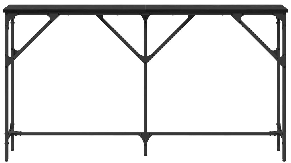 vidaXL Τραπέζι Κονσόλας Μαύρη Δρυς 140x23x75 εκ. Κατασκευασμένο Ξύλο