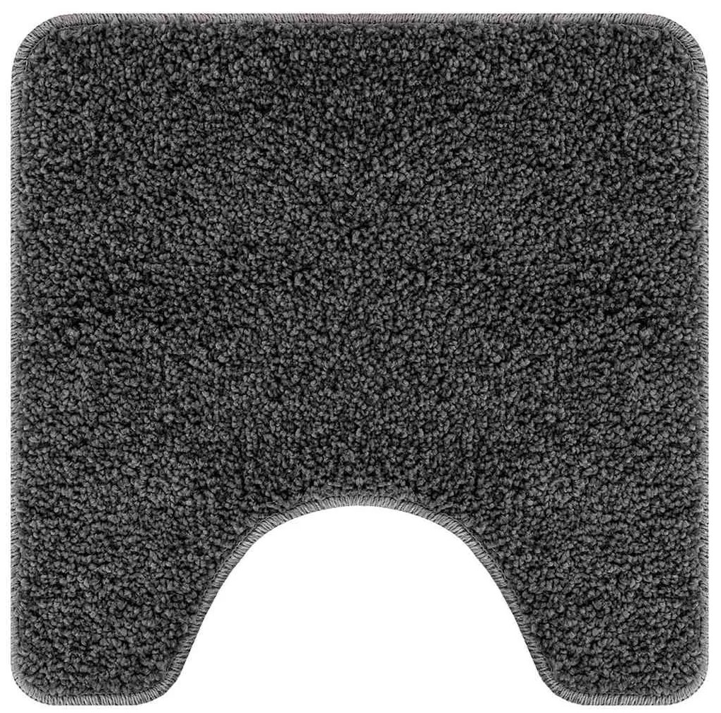vidaXL Πατάκι μπάνιου 2 pcs Σκούρο γκρι 50 x 50 cm Πολυπροπυλένιο