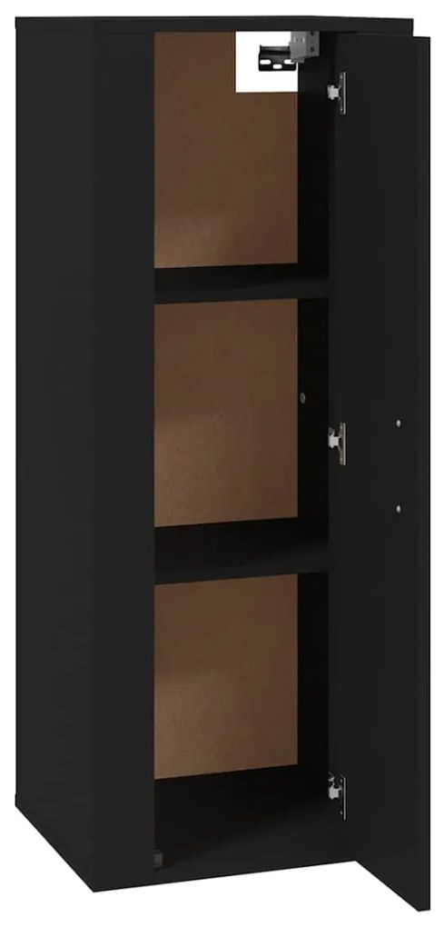 vidaXL Έπιπλο Τηλεόρασης Επιτοίχιο Μαύρο 40x34,5x100 εκ.