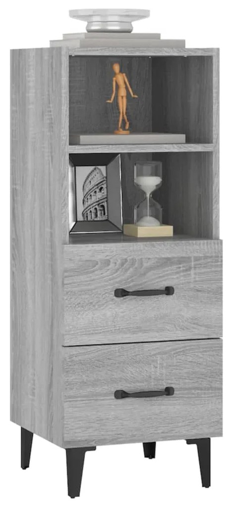 vidaXL Ντουλάπι Γκρι Sonoma 34,5x34x90 εκ. από Επεξεργασμένο Ξύλο
