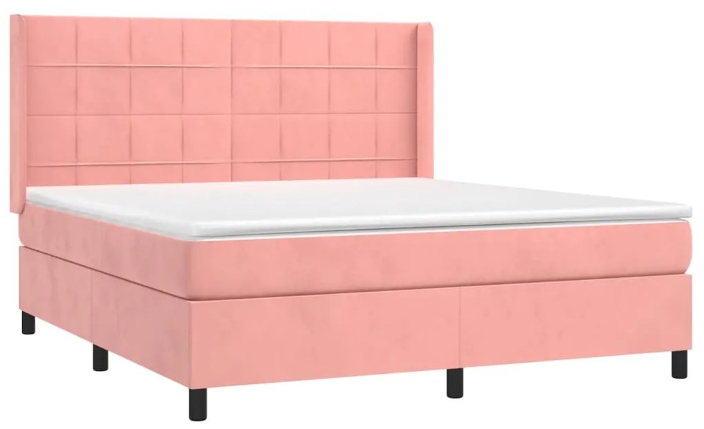 ΚΡΕΒΑΤΙ BOXSPRING ΜΕ ΣΤΡΩΜΑ ΡΟΖ 160X200 ΕΚ. ΒΕΛΟΥΔΙΝΟ 3132692