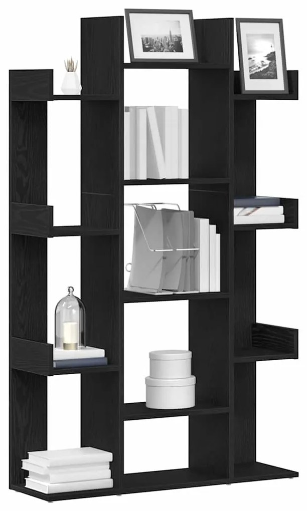 vidaXL Βιβλιοθήκη Μαύρης Δρυς 86x25,5x140 εκ από Επεξεργασμένο Ξύλο