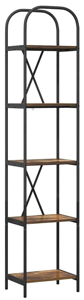 vidaXL Ράφι Βιβλίων Καπνιστή δρυς 40 x 30 x 183 εκ Επεξεργασμένο ξύλο