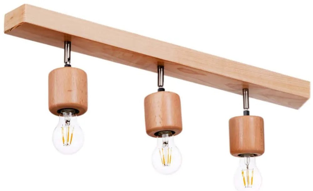 Φωτιστικό Οροφής - Σποτ 534LUN5940 55x18cm 3xE27 40W Oak Opviq