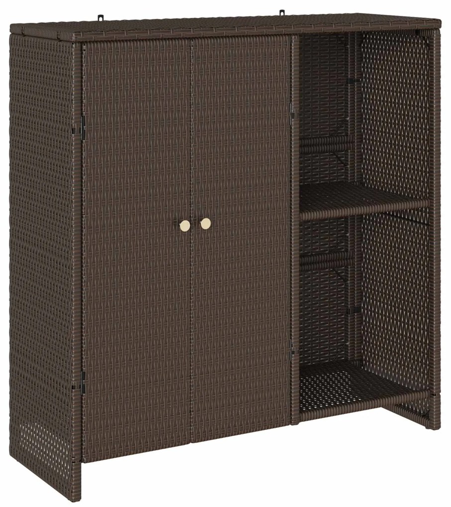 vidaXL Ντουλάπι αποθήκευσης με αποθήκευση Καφέ 100 x 36 x 102 εκ Ρατάν