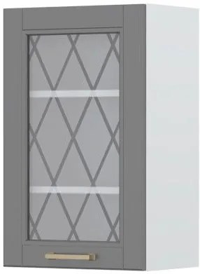 Ντουλάπι κρεμαστό Tahoma V7-45-1KS με βιτρίνα-Γραφίτης