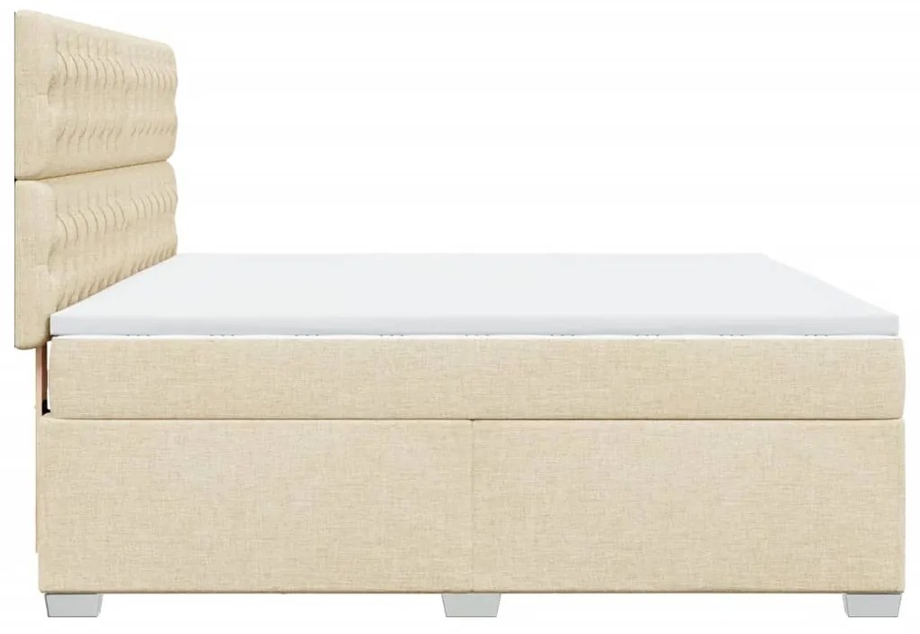 ΚΡΕΒΑΤΙ BOXSPRING ΜΕ ΣΤΡΩΜΑ ΚΡΕΜ 180X200 ΕΚ. ΥΦΑΣΜΑΤΙΝΟ 3290579