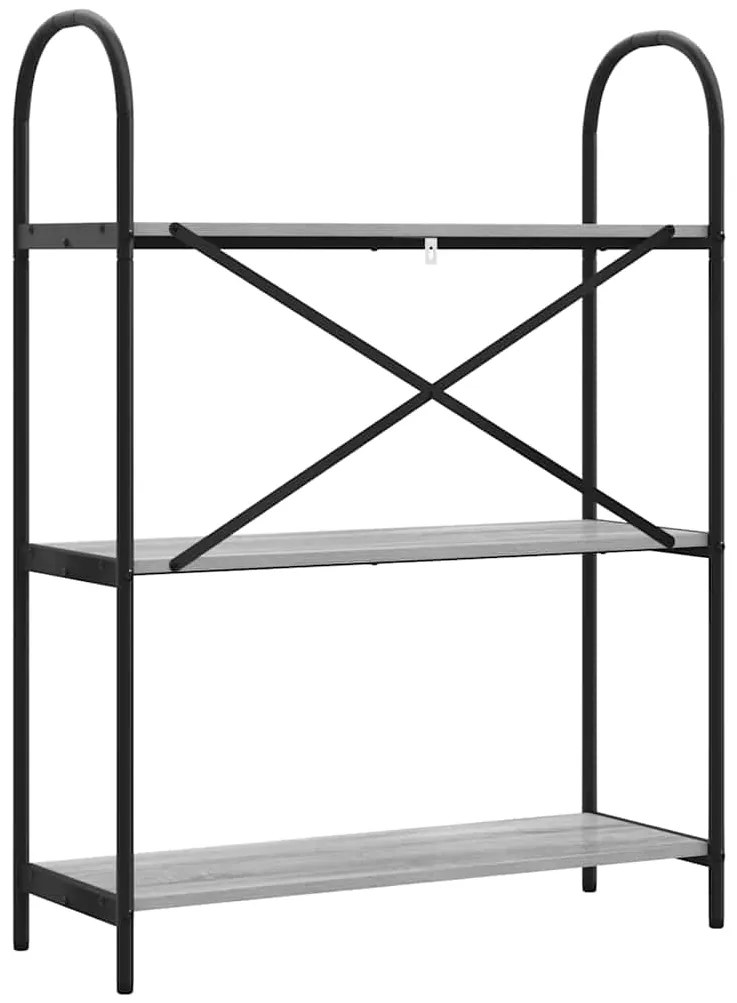 vidaXL Ράφι Βιβλίων Γκρι sonoma 80 x 30 x 109 εκ Επεξεργασμένο ξύλο