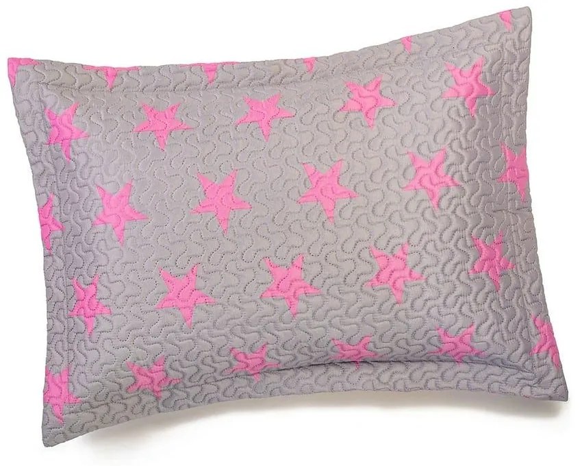 Μαξιλαροθήκες Παιδικες Star Girl Σετ 2τμχ Star Girl Grey-Pink Melinen 50Χ70 Microfiber