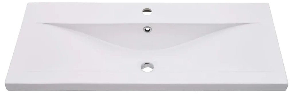 vidaXL Νιπτήρας Ένθετος Λευκός 91 x 39,5 x 18,5 εκ. Κεραμικός