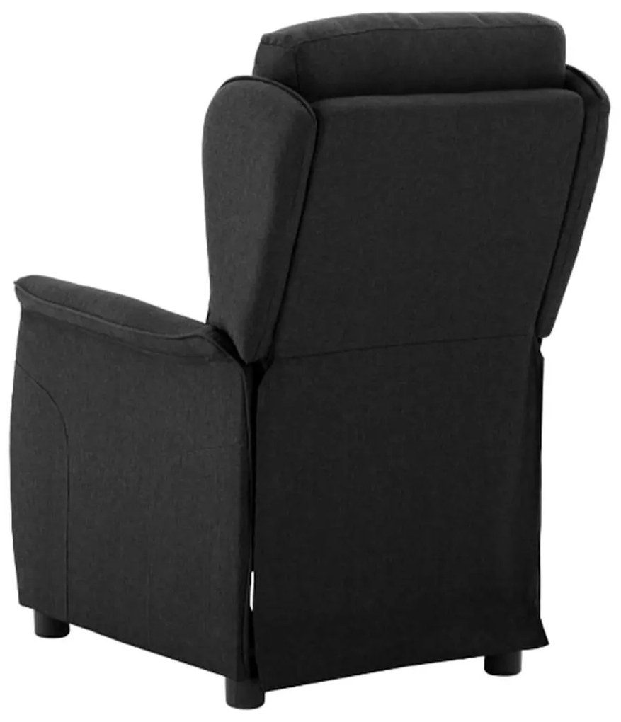 vidaXL Ανακλινόμενη πολυθρόνα Μαύρο 67.5 x 93.5 x 101.5 εκ ύφασμα