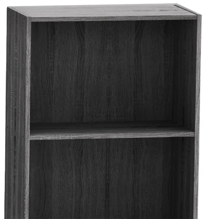 Βιβλιοθήκη Presley pakoworld σε ανθρακί-wenge απόχρωση 60x30x167εκ