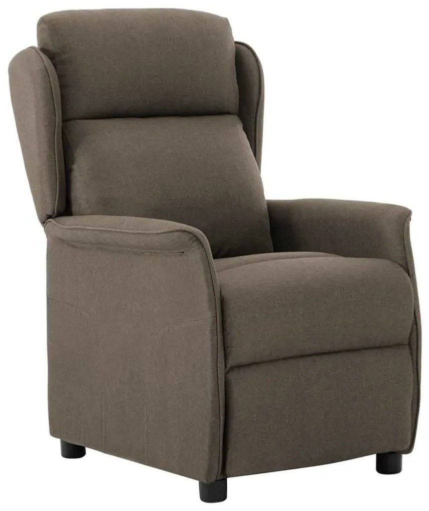 vidaXL Ανακλινόμενη πολυθρόνα Taupe 67.5 x 93.5 x 101.5 εκ ύφασμα