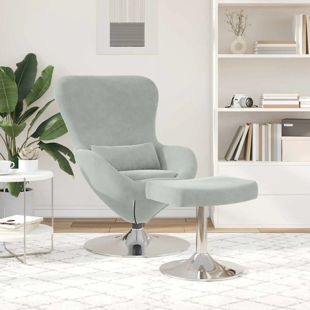vidaXL Πολυθρόνες, Καρέκλες και Καθίσματα 2 pcs Ανοιχτό γκρι Κανονικό