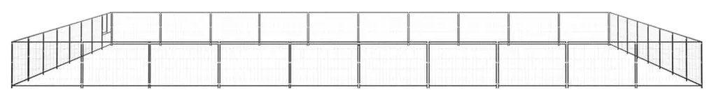vidaXL Σπιτάκι Σκύλου Μαύρο 80 μ² Ατσάλινο