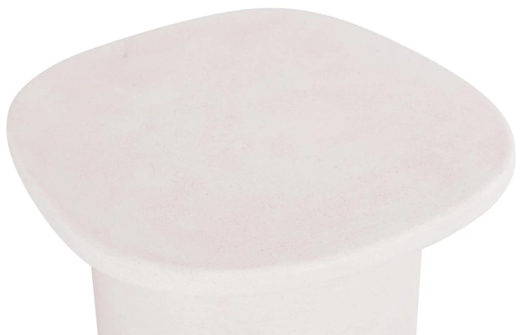 Τραπεζάκι σαλονιού σειρά SANTORINI C18054 Οβάλ MDF σε Υπόλευκο χρώμα 54x54,5x40Υεκ. 54x54.56x4033 εκ.