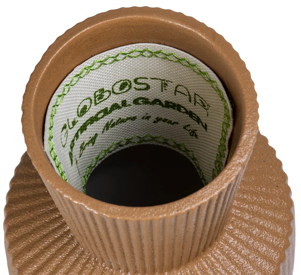 GloboStar® Artificial Garden AMALFI 20469 Πήλινο Κεραμικό Κασπώ Γλάστρα - Flower Pot Κεραμιδί Φ7.5cm x Υ20cm